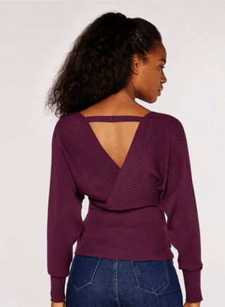 Bar Back Ribbed Batwing Sweater - FINAL SALE - Sincerely Betty