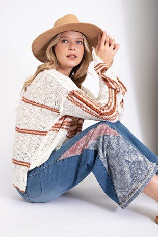 Bell Bottom Patchwork Jeans - FINAL SALE - Sincerely Betty