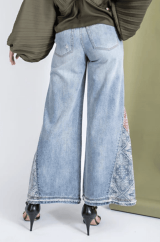 Bell Bottom Patchwork Jeans - FINAL SALE - Sincerely Betty