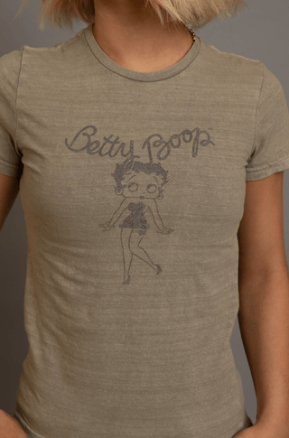 Betty Boop Fitted Washed Graphic Tee - Sincerely Betty