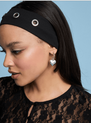 Black Rivet Stretch Headband - Sincerely Betty