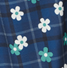 Blue Plaid Floral Flare Pants - FINAL SALE - Sincerely Betty