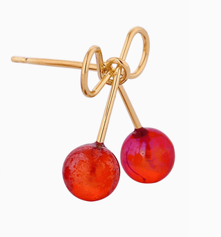 Bow Cherry Post Earrings - FINAL SALE - Sincerely Betty