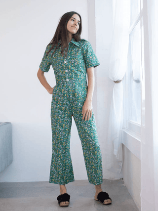 Buttercup Ditzy Floral Coveralls - Sincerely Betty