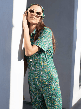 Buttercup Ditzy Floral Coveralls - Sincerely Betty