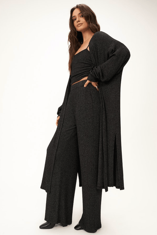 Catch Flights Wide Leg Rib Pants - Sincerely Betty