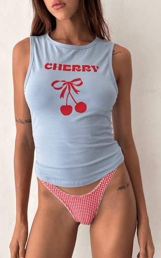 Cherry Bow Graphic Tank - FINAL SALE - Sincerely Betty