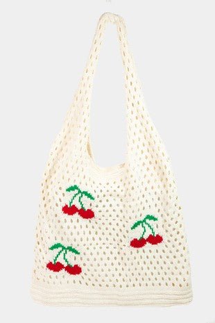 Cherry Knit Tote - Sincerely Betty