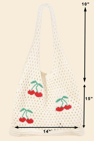 Cherry Knit Tote - Sincerely Betty