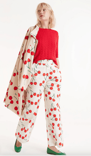 Cherry Print Pants - Sincerely Betty