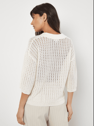 Collar Crochet Pullover Knit Top - FINAL SALE - Sincerely Betty