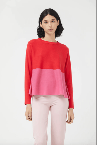 Color Block Swing Knit Sweater - Sincerely Betty