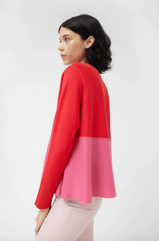 Color Block Swing Knit Sweater - Sincerely Betty