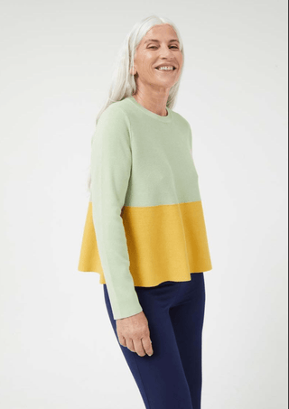 Color Block Swing Knit Sweater - Sincerely Betty