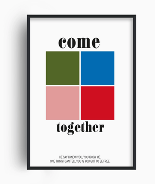 Come Together Beatles Inspired Retro Giclée Art Print - Sincerely Betty