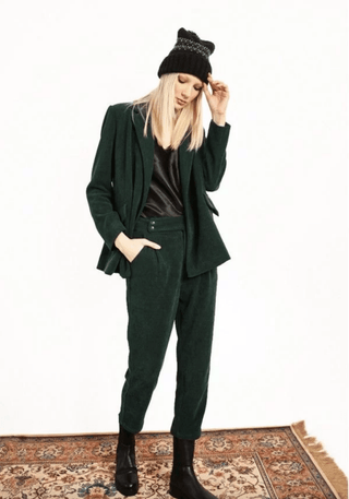 Corduroy Pleated Crop Pants - FINAL SALE - Sincerely Betty