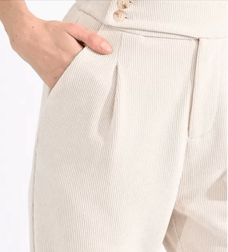 Corduroy Pleated Crop Pants - FINAL SALE - Sincerely Betty