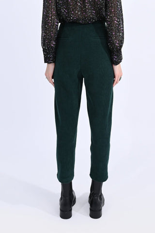 Corduroy Pleated Crop Pants - FINAL SALE - Sincerely Betty