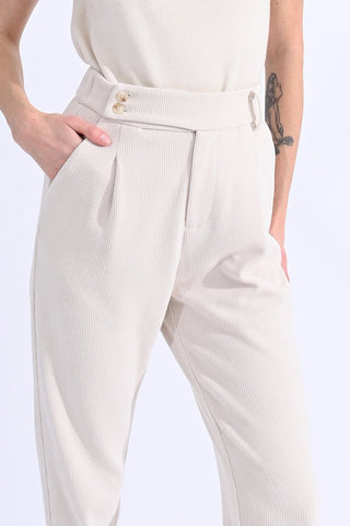 Corduroy Pleated Crop Pants - FINAL SALE - Sincerely Betty