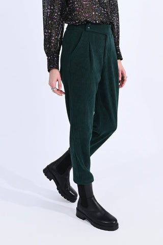 Corduroy Pleated Crop Pants - FINAL SALE - Sincerely Betty