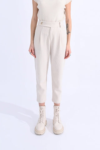 Corduroy Pleated Crop Pants - FINAL SALE - Sincerely Betty