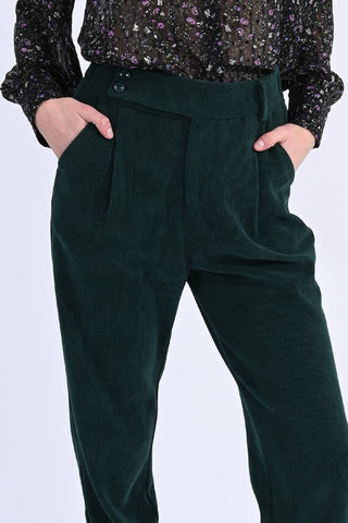 Corduroy Pleated Crop Pants - FINAL SALE - Sincerely Betty