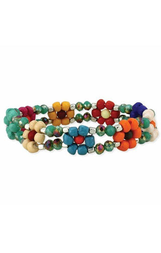 Cottage Bouquet Flower Bracelet Set - FINAL SALE - Sincerely Betty