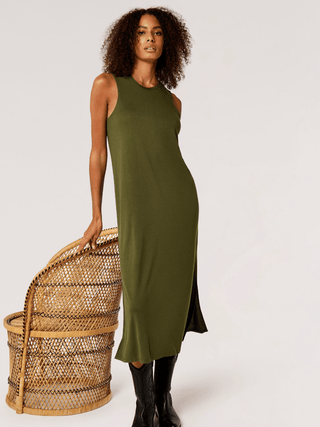 Crew Neck Midi Dress - Sincerely Betty