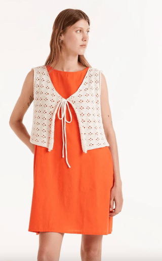 Crochet Tie Vest - Sincerely Betty