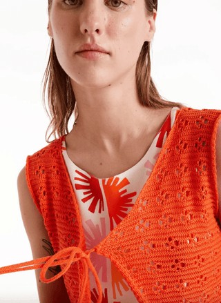 Crochet Tie Vest - Sincerely Betty