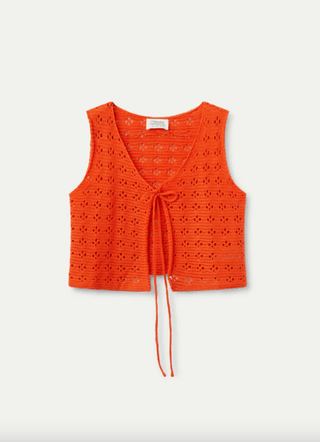 Crochet Tie Vest - Sincerely Betty