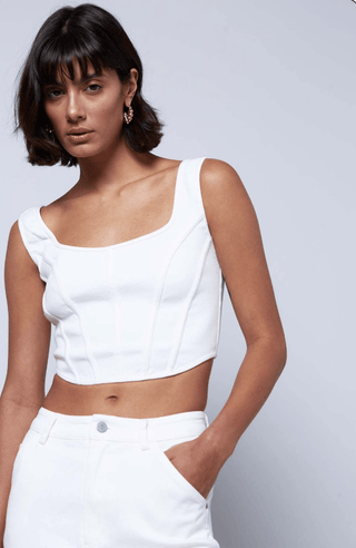 Daisy Cutout Corset Crop Top - FINAL SALE - Sincerely Betty