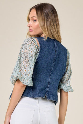 Denim Structured Vest - FINALSALE - Sincerely Betty