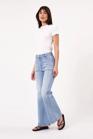 East Coast Flare Faded Blue Jeans - FINAL SALE - Sincerely Betty
