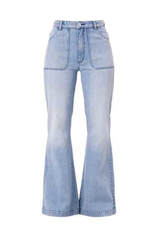 East Coast Flare Faded Blue Jeans - FINAL SALE - Sincerely Betty
