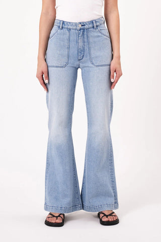East Coast Flare Faded Blue Jeans - FINAL SALE - Sincerely Betty