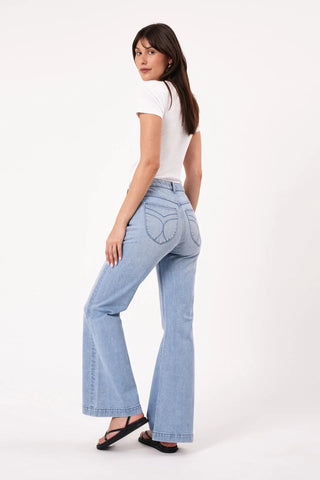 East Coast Flare Faded Blue Jeans - FINAL SALE - Sincerely Betty