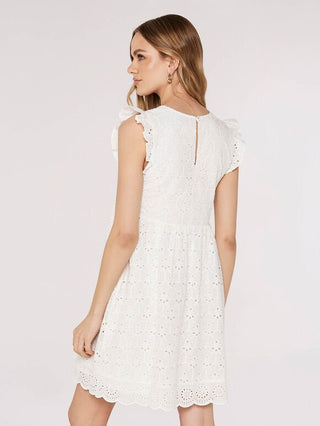 Eyelet V - neck Mini Dress - FINAL SALE - Sincerely Betty