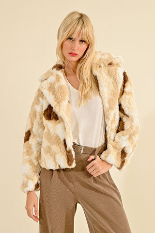 Faux Fur Short Coat - Sincerely Betty