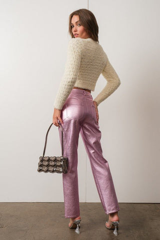 Faux Leather Metallic Pants - FINAL SALE - Sincerely Betty