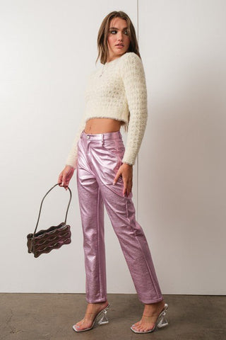 Faux Leather Metallic Pants - FINAL SALE - Sincerely Betty