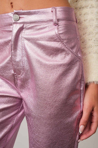 Faux Leather Metallic Pants - FINAL SALE - Sincerely Betty