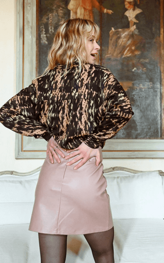 Faux Leather Mini Skirt - Sincerely Betty