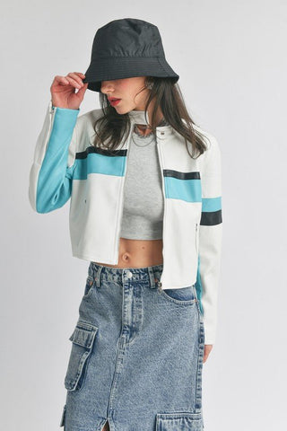 Faux Leather Racer Moto Jacket - Sincerely Betty