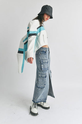 Faux Leather Racer Moto Jacket - Sincerely Betty