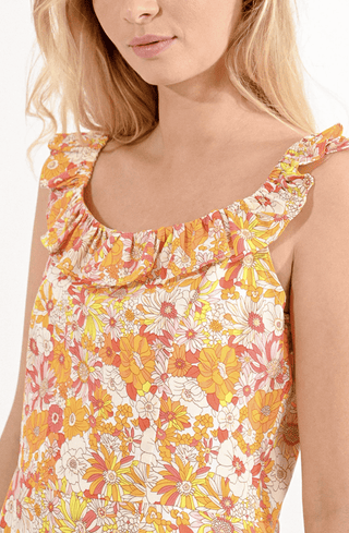 Floral Carmen Dress - Sincerely Betty