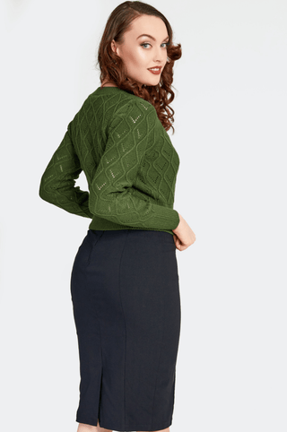 Flower Button Cropped Cardigan - FINAL SALE - Sincerely Betty