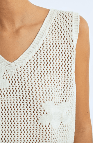 Flower Knit Tank Top - FINAL SALE - Sincerely Betty