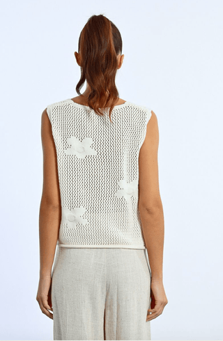 Flower Knit Tank Top - FINAL SALE - Sincerely Betty