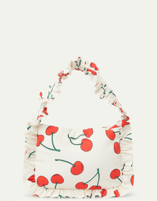 Frilly Cherry Print Shoulder Bag - Sincerely Betty